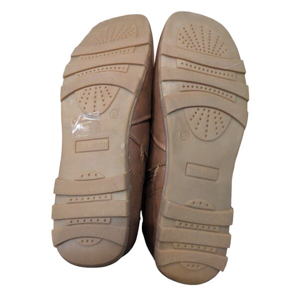 New Tall Flat Brown Boots size 8.5 by Top Moda - Picture 5 of 5